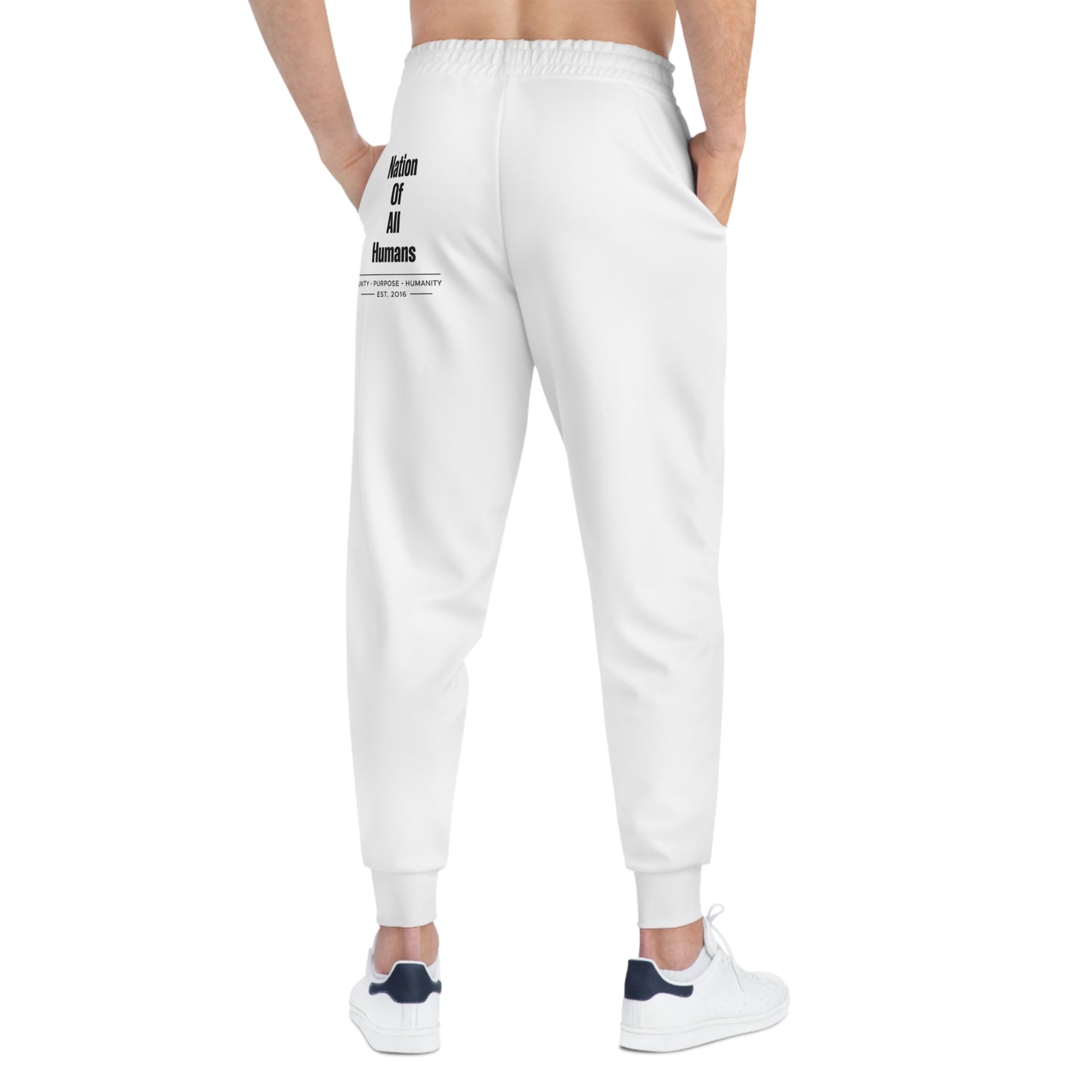 Nation of All Humans™ Athletic Joggers — Graphic Pocket Sweatpants