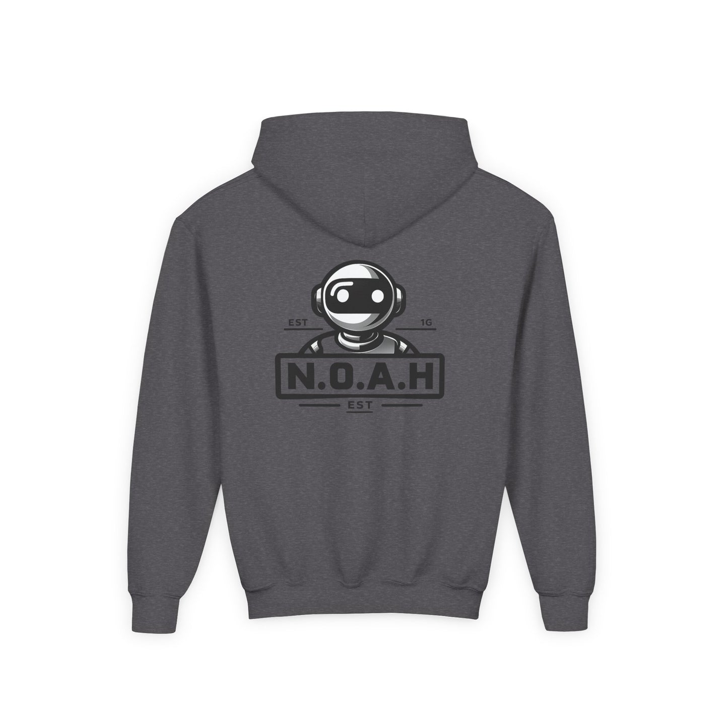 Youth Hoodie - Nation of All Humans™ (N.O.A.H™)" Graphic Astronaut Logo Hoodie