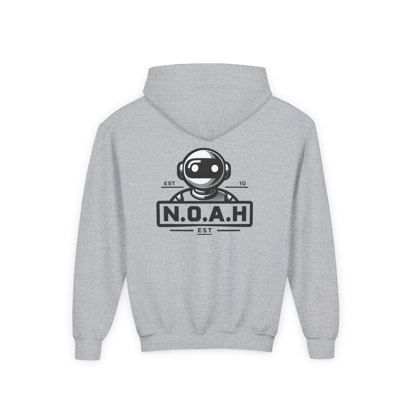 Youth Hoodie - Nation of All Humans™ (N.O.A.H™)" Graphic Astronaut Logo Hoodie