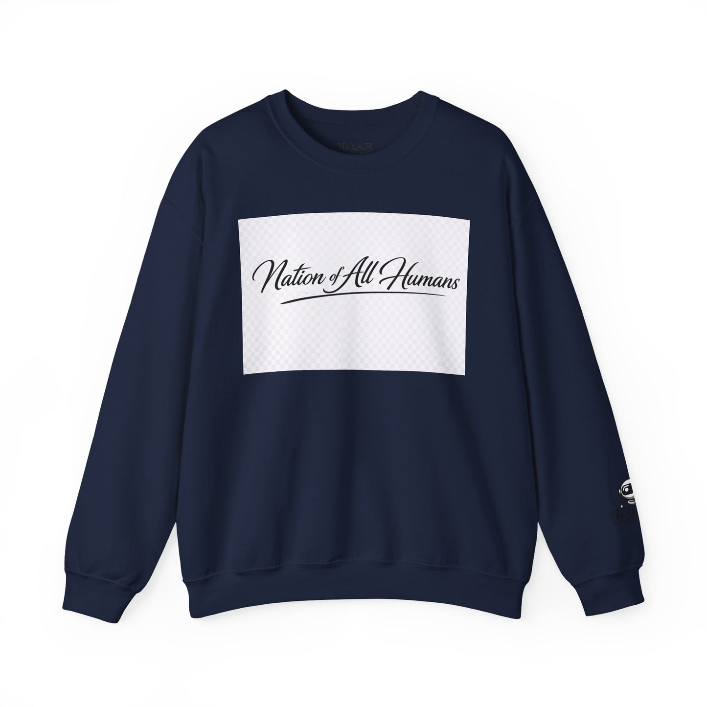 Nation of All Humans™ Crewneck Sweatshirt – N.O.A.H™ Unity Graphic Pullover