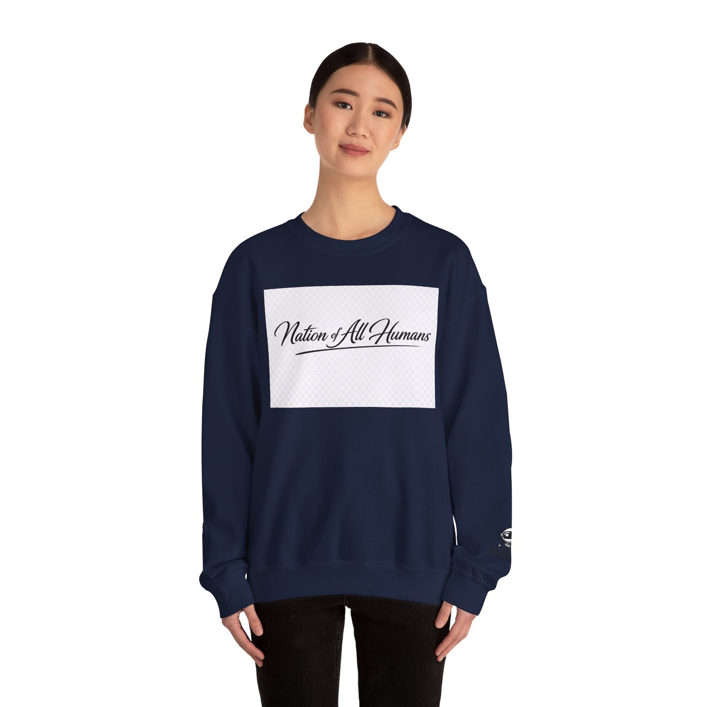 Nation of All Humans™ Crewneck Sweatshirt – N.O.A.H™ Unity Graphic Pullover