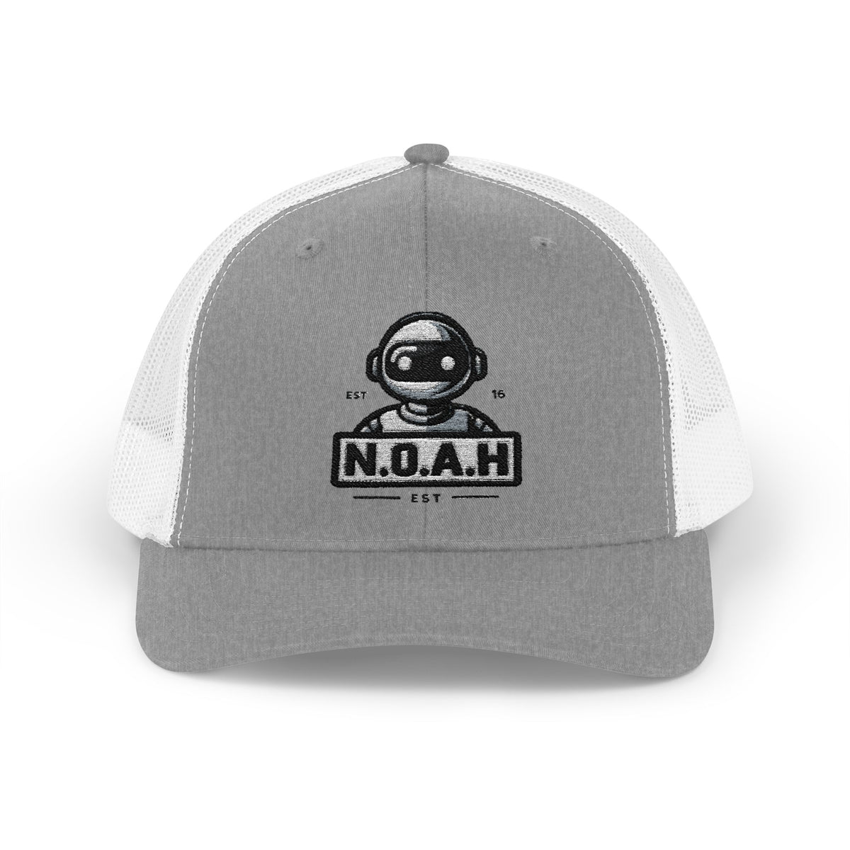 N.O.A.H™ Trucker Cap — Retro Robot 'NOAH' Embroidered Snapback
