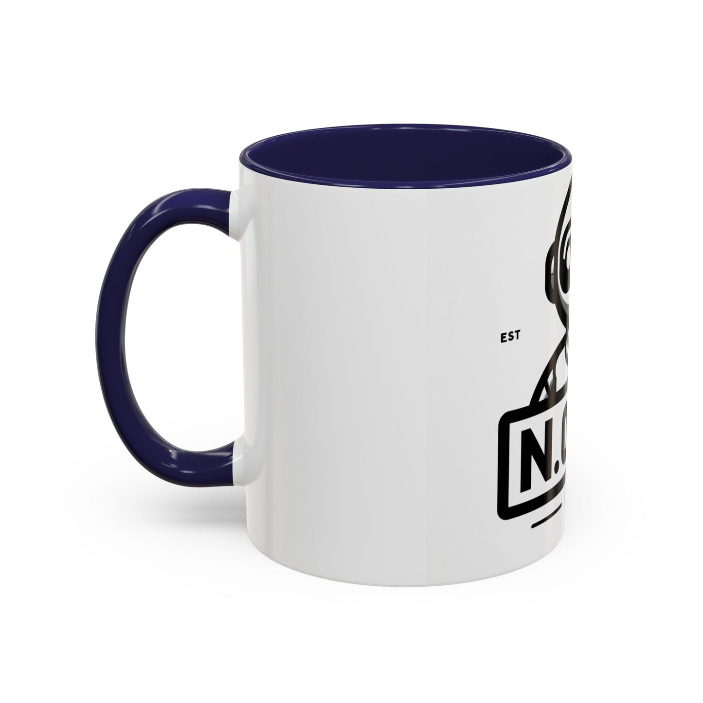 N.O.A.H™ Robot Accent Coffee Mug — Personalized Name Coffee Cup (11/15oz)