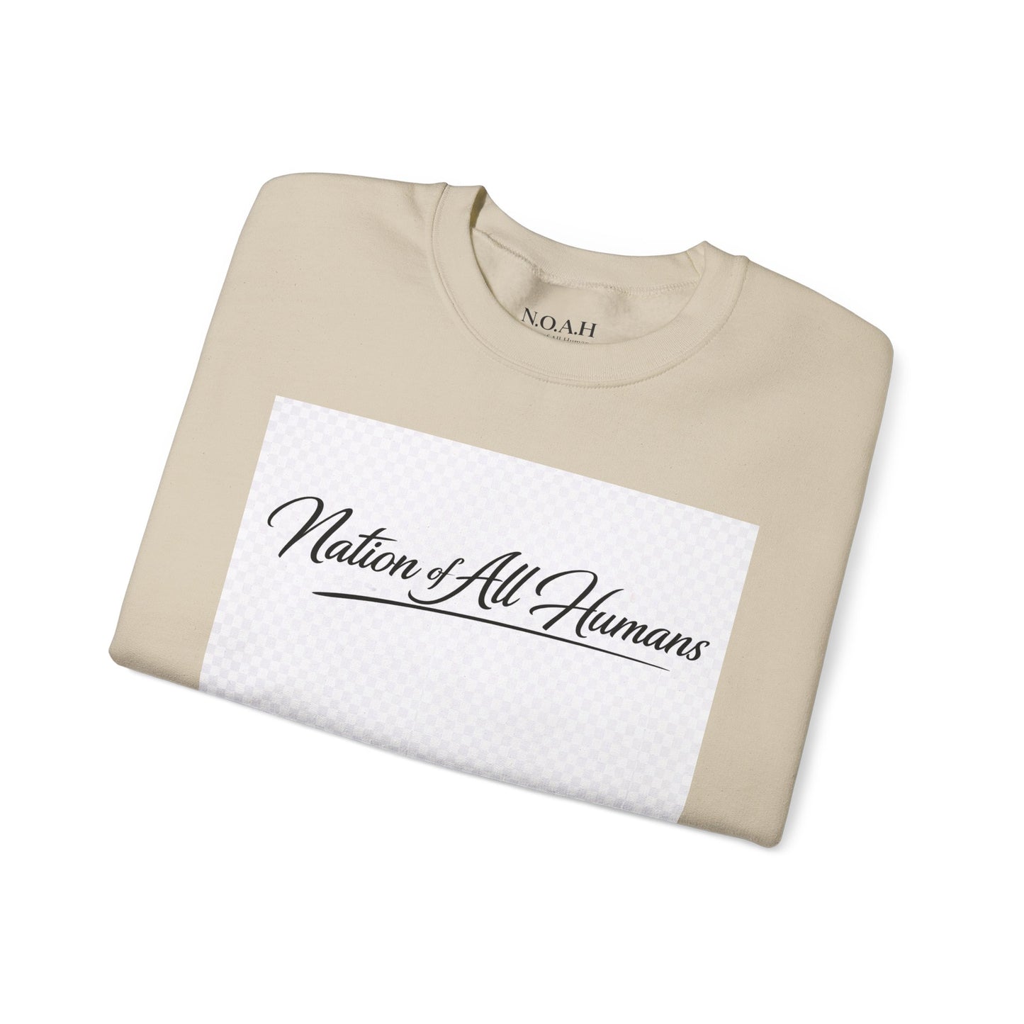 Nation of All Humans™ Crewneck Sweatshirt – N.O.A.H™ Unity Graphic Pullover