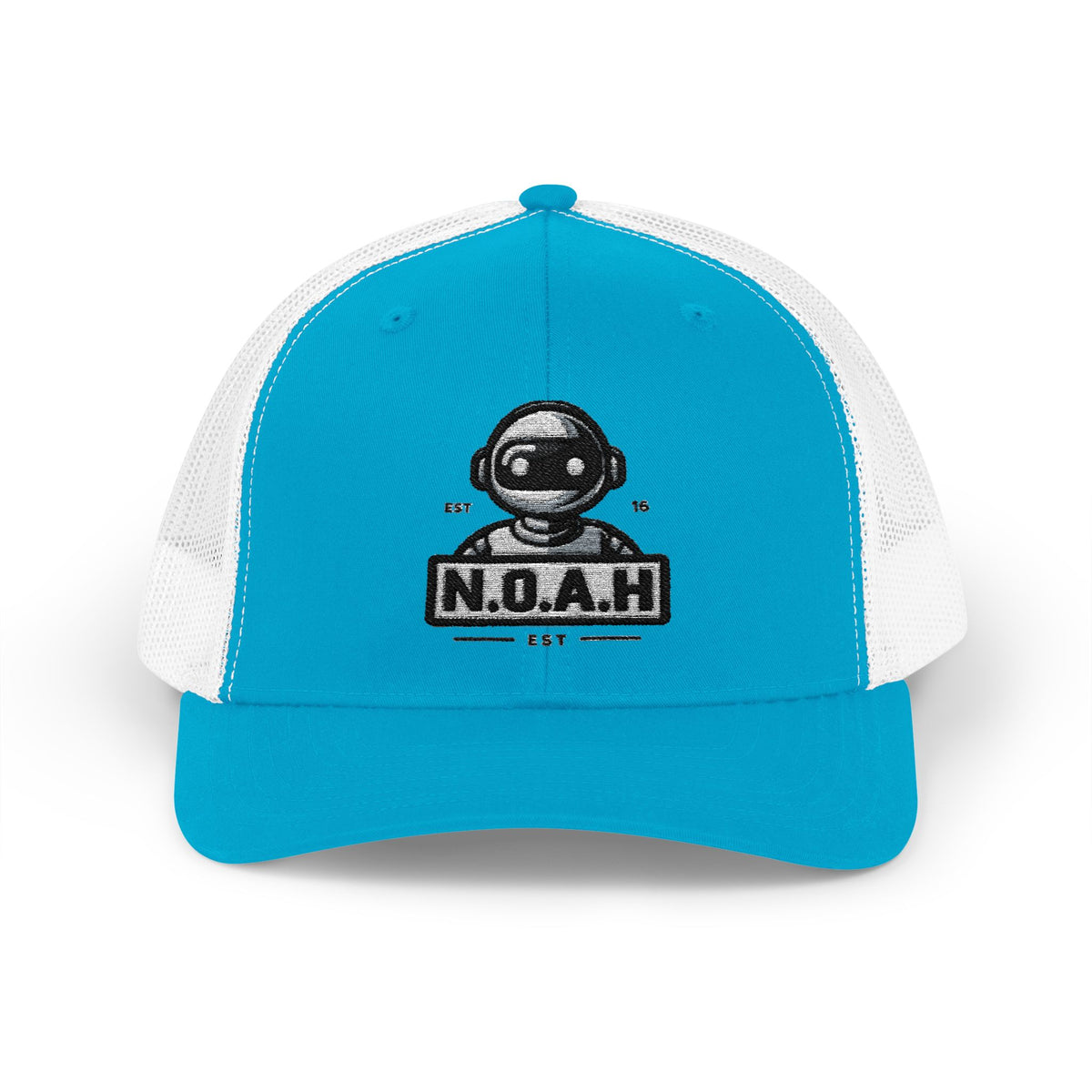 N.O.A.H™ Trucker Cap — Retro Robot 'NOAH' Embroidered Snapback