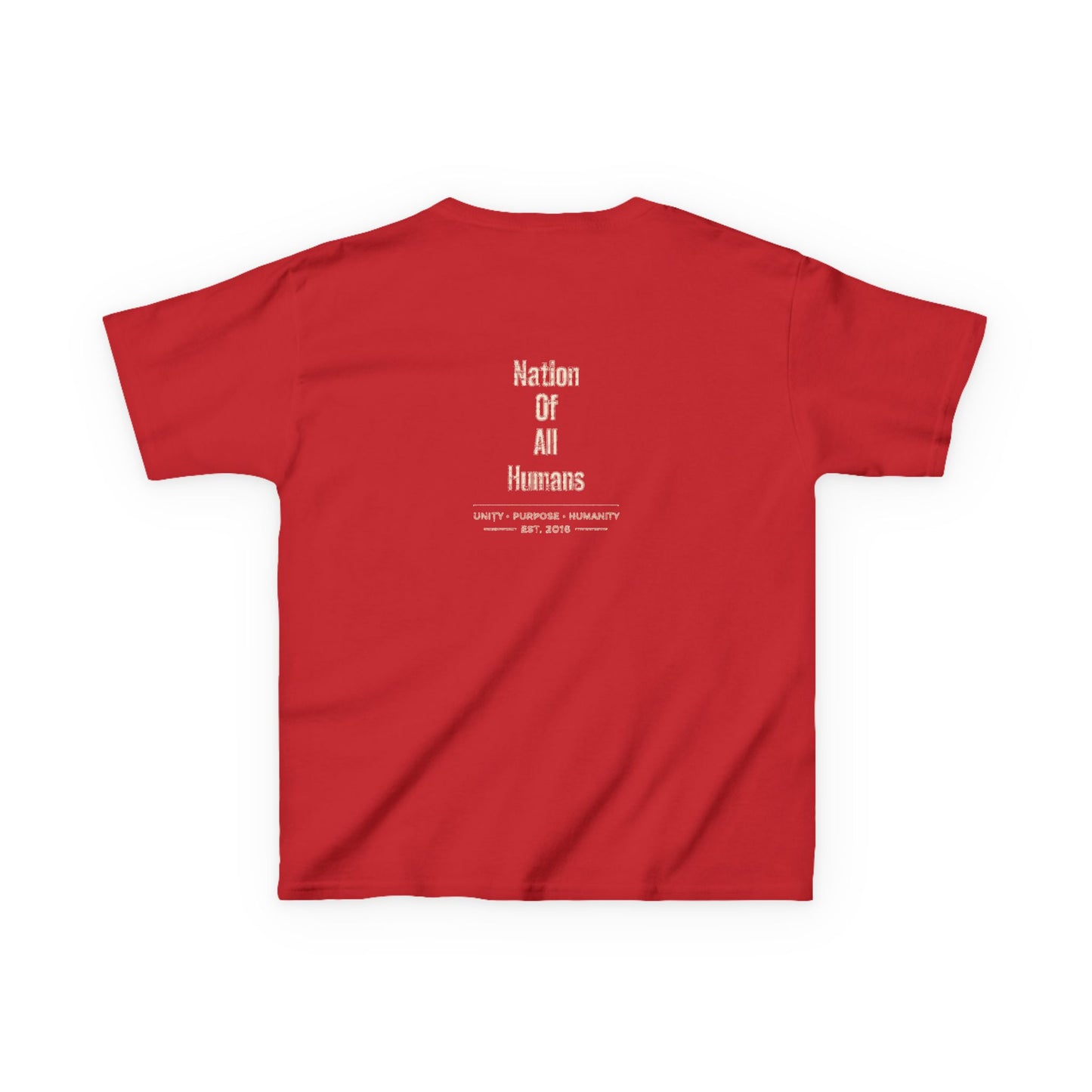 Kids N.O.A.H™ '' FIRST ''Robot Tee — "Nation Of All Humans" Back Print