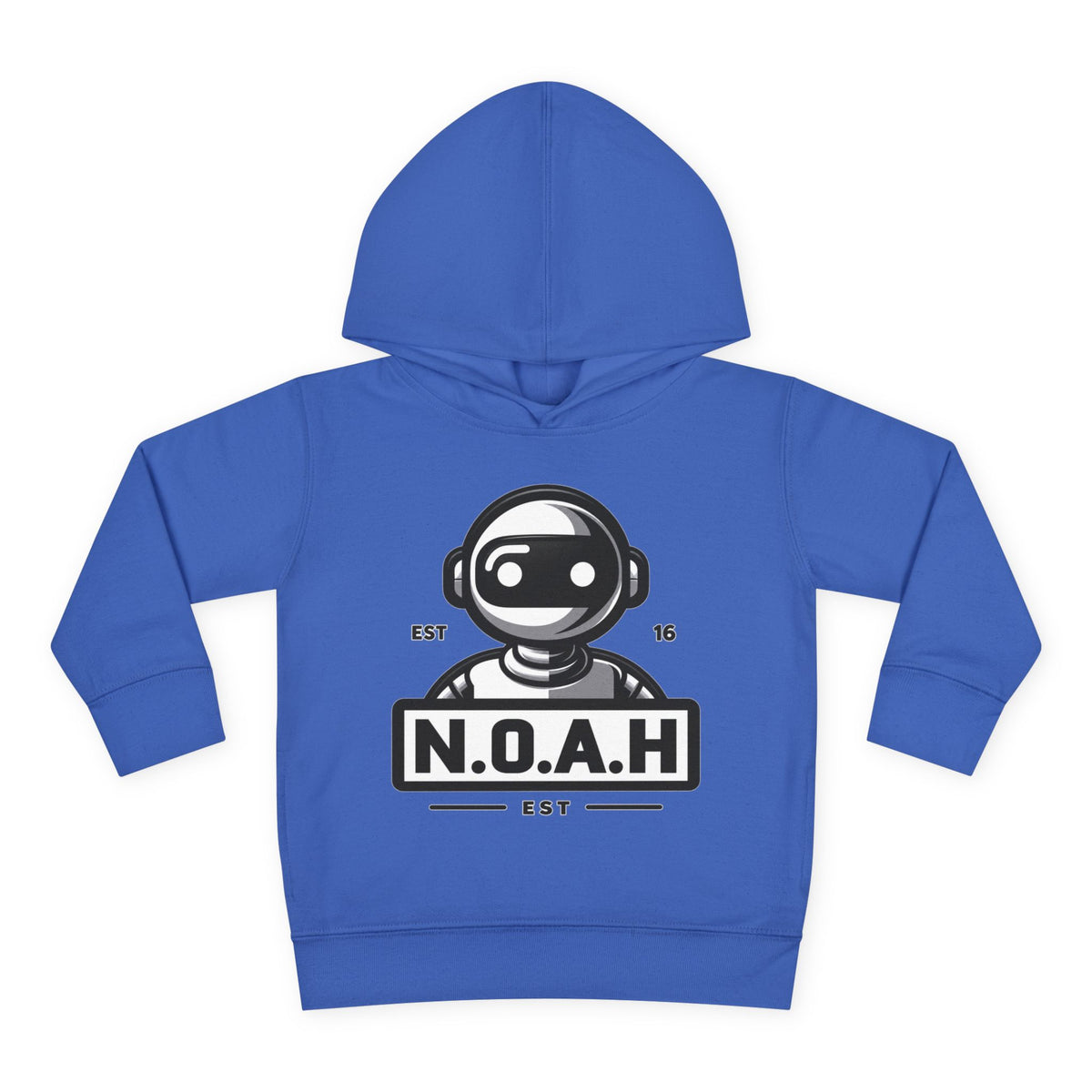 N.O.A.H™ Robot Kids Hoodie — Toddler Pullover with Logo front & Back 'Nation of All Humans' Graphic