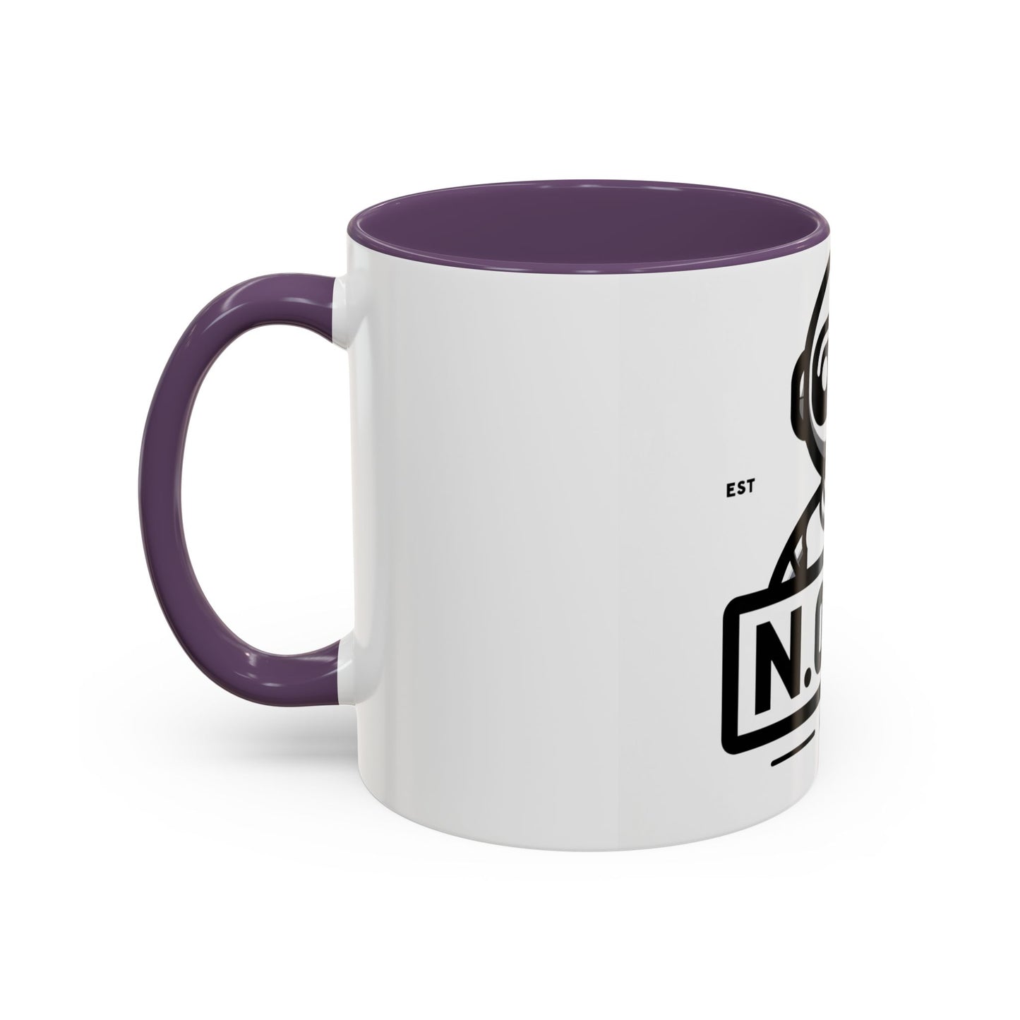 N.O.A.H™ Robot Accent Coffee Mug — Personalized Name Coffee Cup (11/15oz)