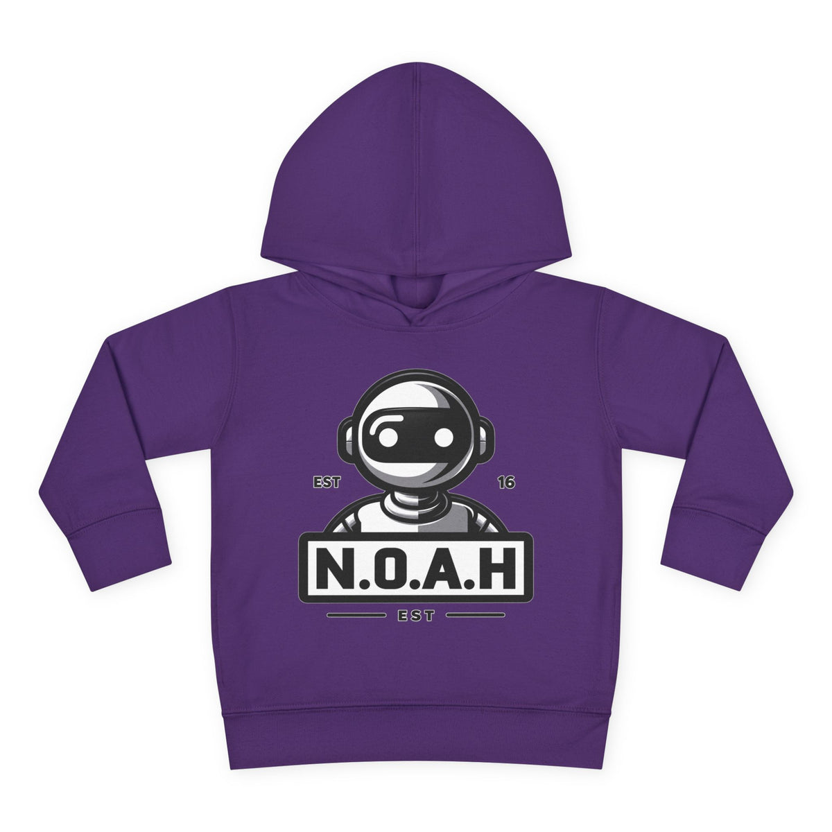 N.O.A.H™ Robot Kids Hoodie — Toddler Pullover with Logo front & Back 'Nation of All Humans' Graphic