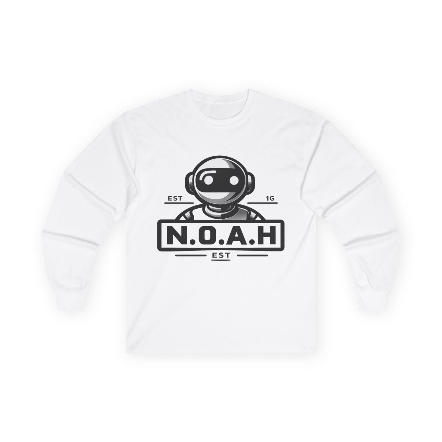 Robot Logo Long Sleeve Tee — N.O.A.H™ Tech Graphic Shirt