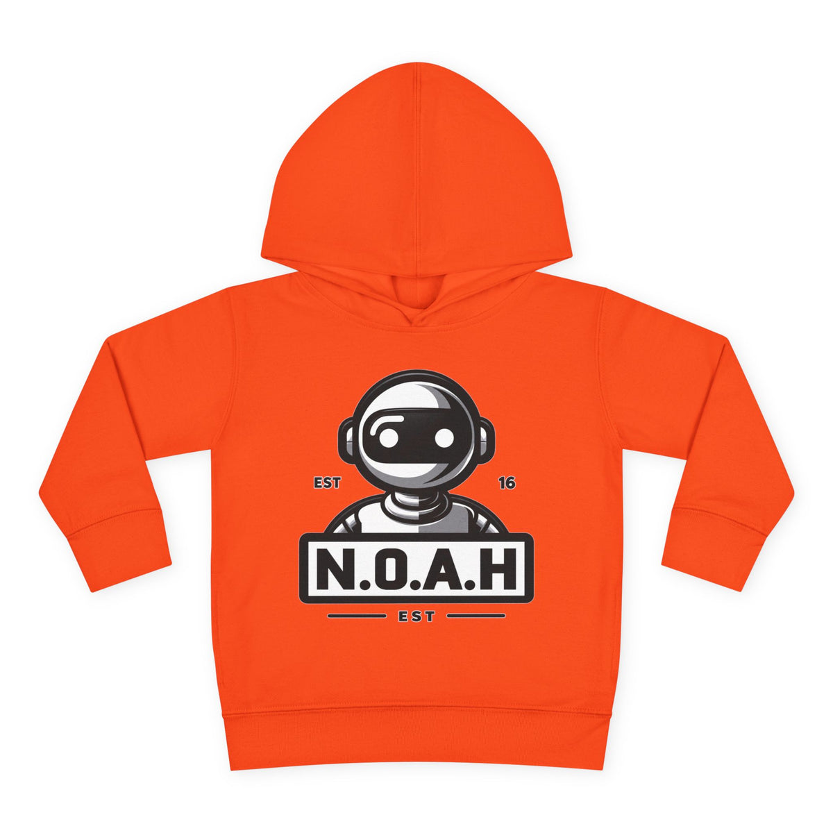 N.O.A.H™ Robot Kids Hoodie — Toddler Pullover with Logo front & Back 'Nation of All Humans' Graphic