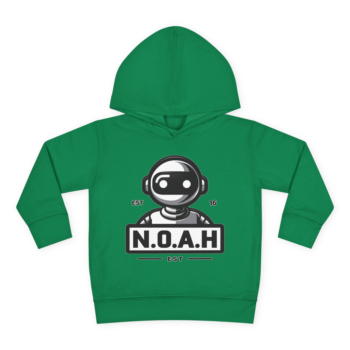 N.O.A.H™ Robot Kids Hoodie — Toddler Pullover with Logo front & Back 'Nation of All Humans' Graphic
