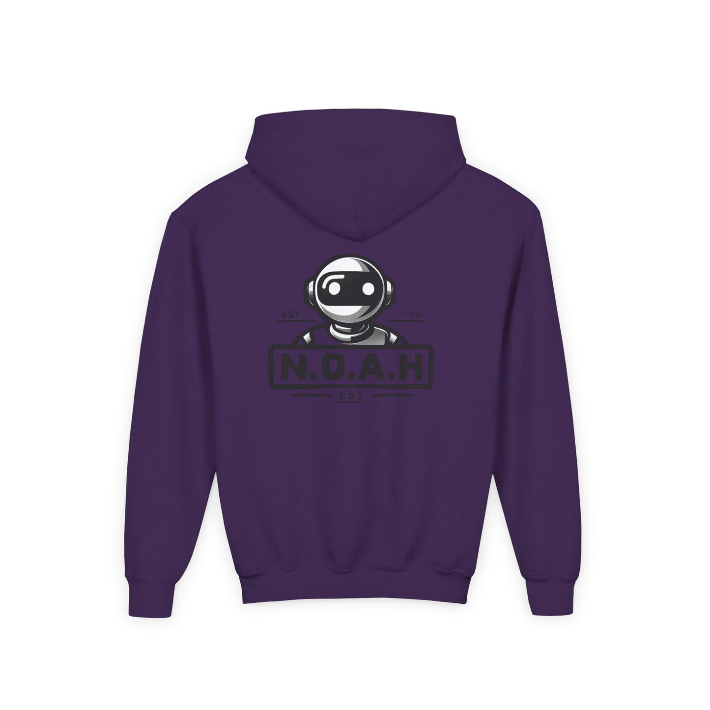 Youth Hoodie - Nation of All Humans™ (N.O.A.H™)" Graphic Astronaut Logo Hoodie