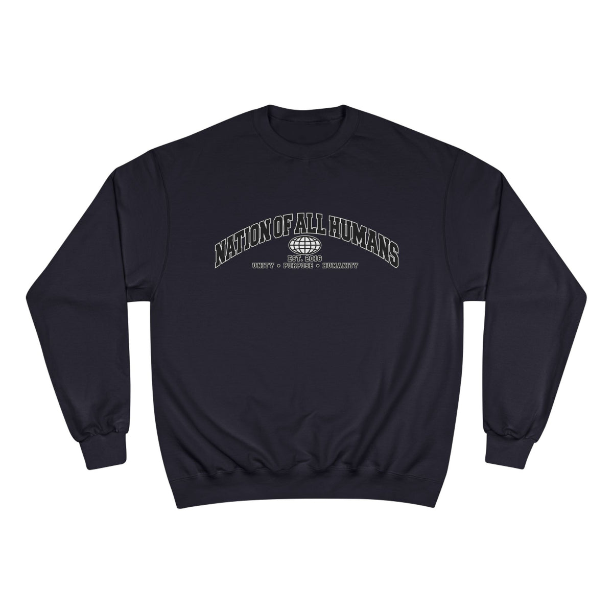 Nation of All Humans™ Champion Sweatshirt — Graphic Crewneck