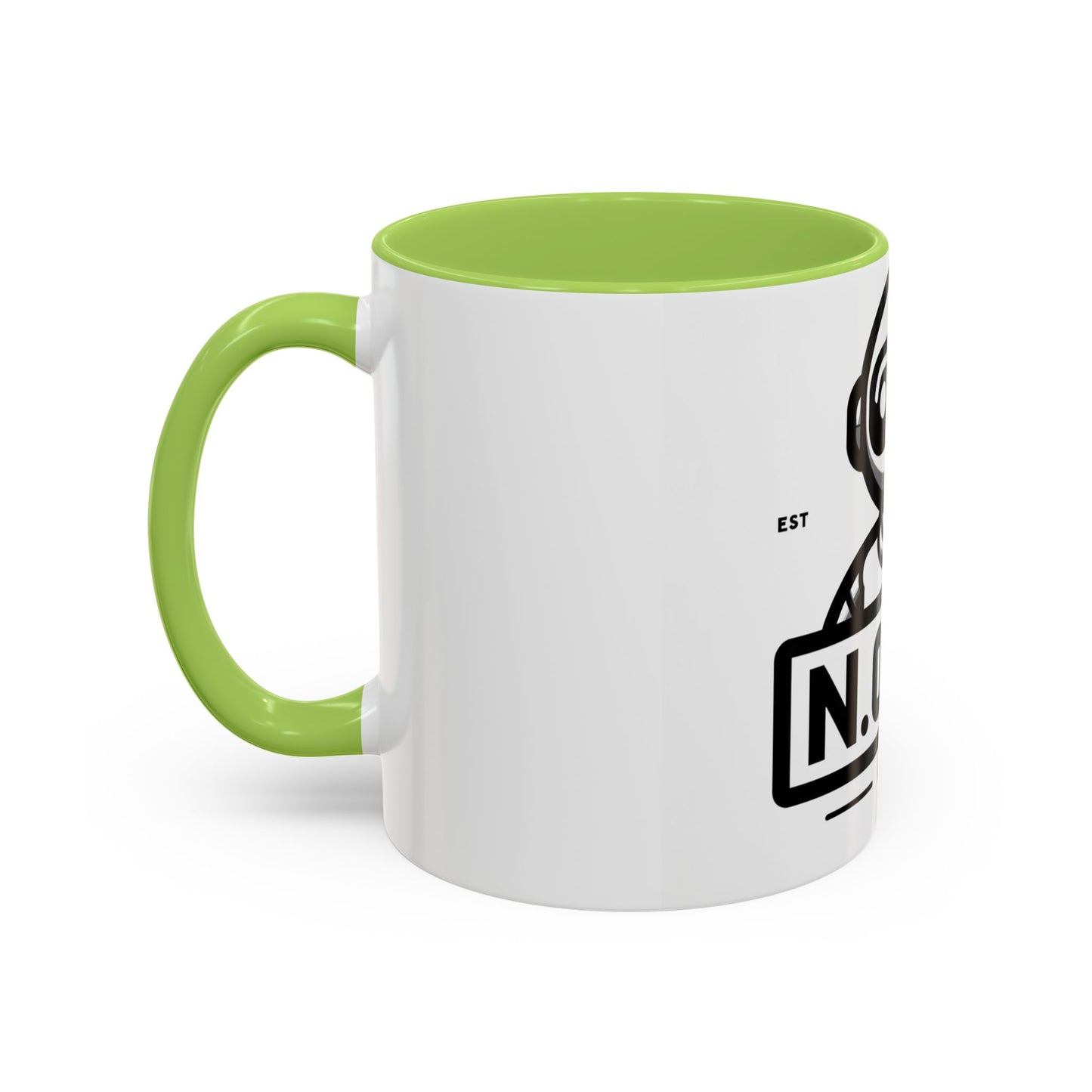 N.O.A.H™ Robot Accent Coffee Mug — Personalized Name Coffee Cup (11/15oz)