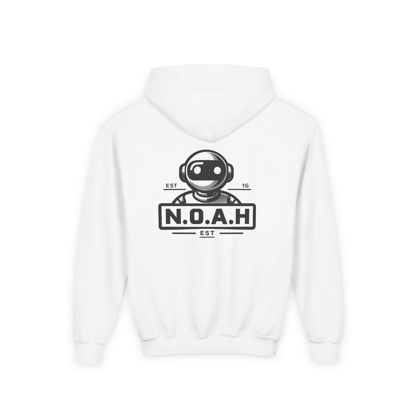 Youth Hoodie - Nation of All Humans™ (N.O.A.H™)" Graphic Astronaut Logo Hoodie