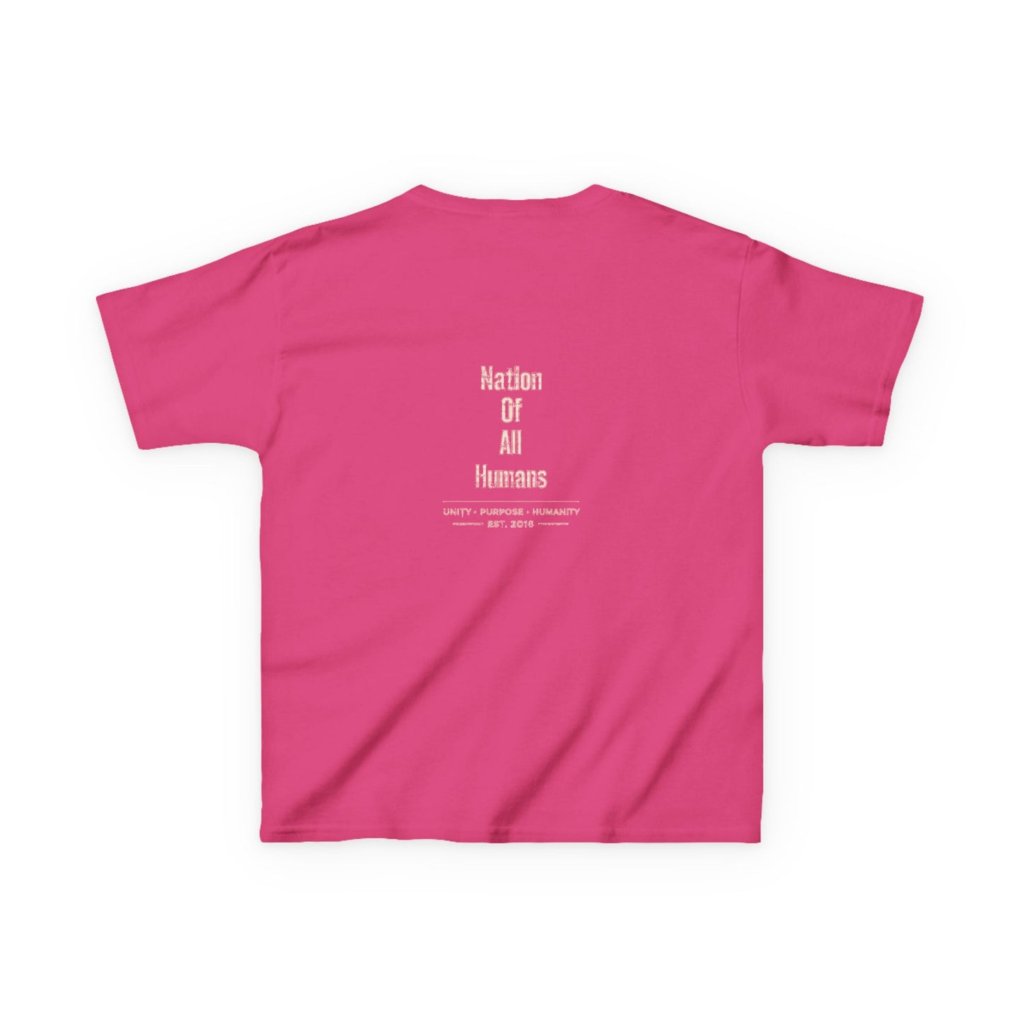 Kids N.O.A.H™ '' FIRST ''Robot Tee — "Nation Of All Humans" Back Print