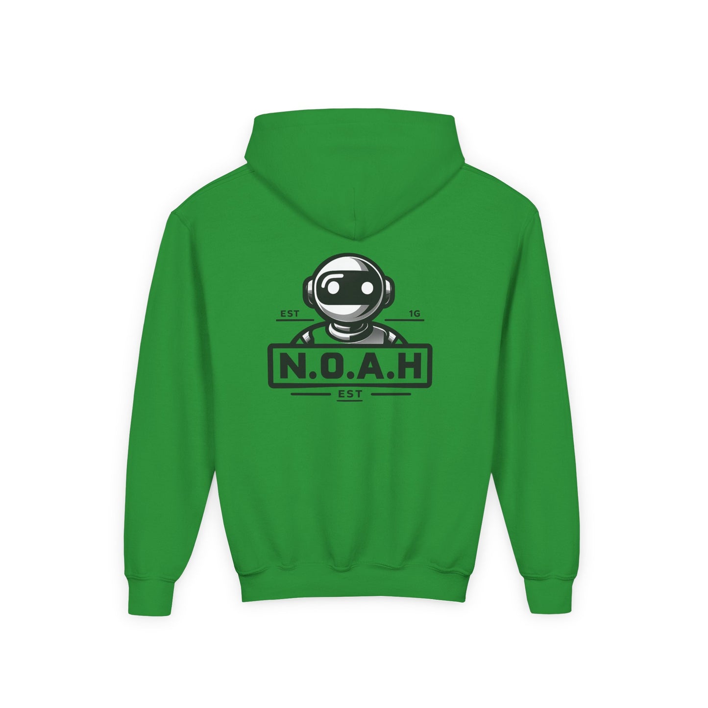 Youth Hoodie - Nation of All Humans™ (N.O.A.H™)" Graphic Astronaut Logo Hoodie