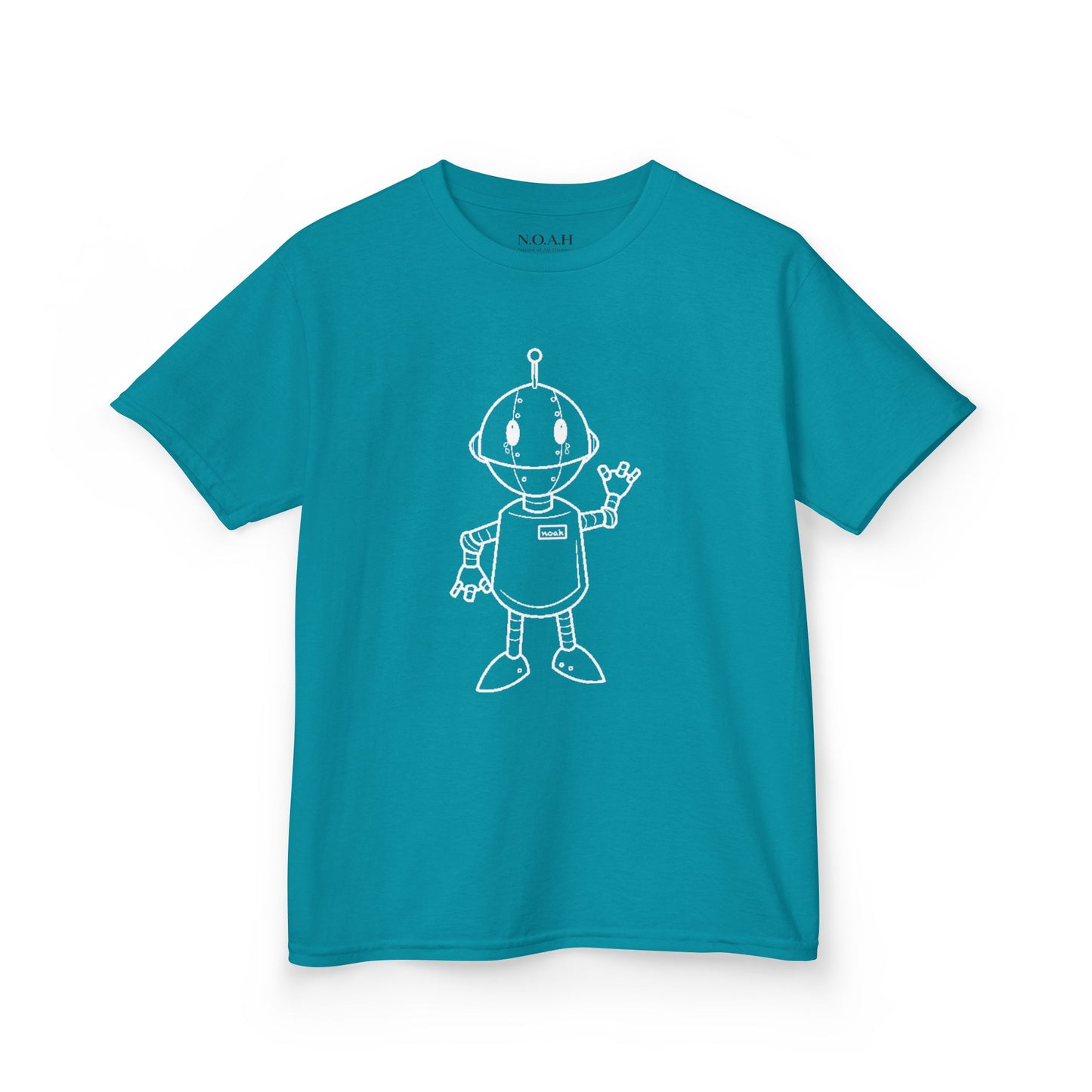 Kids N.O.A.H™ '' FIRST ''Robot Tee — "Nation Of All Humans" Back Print