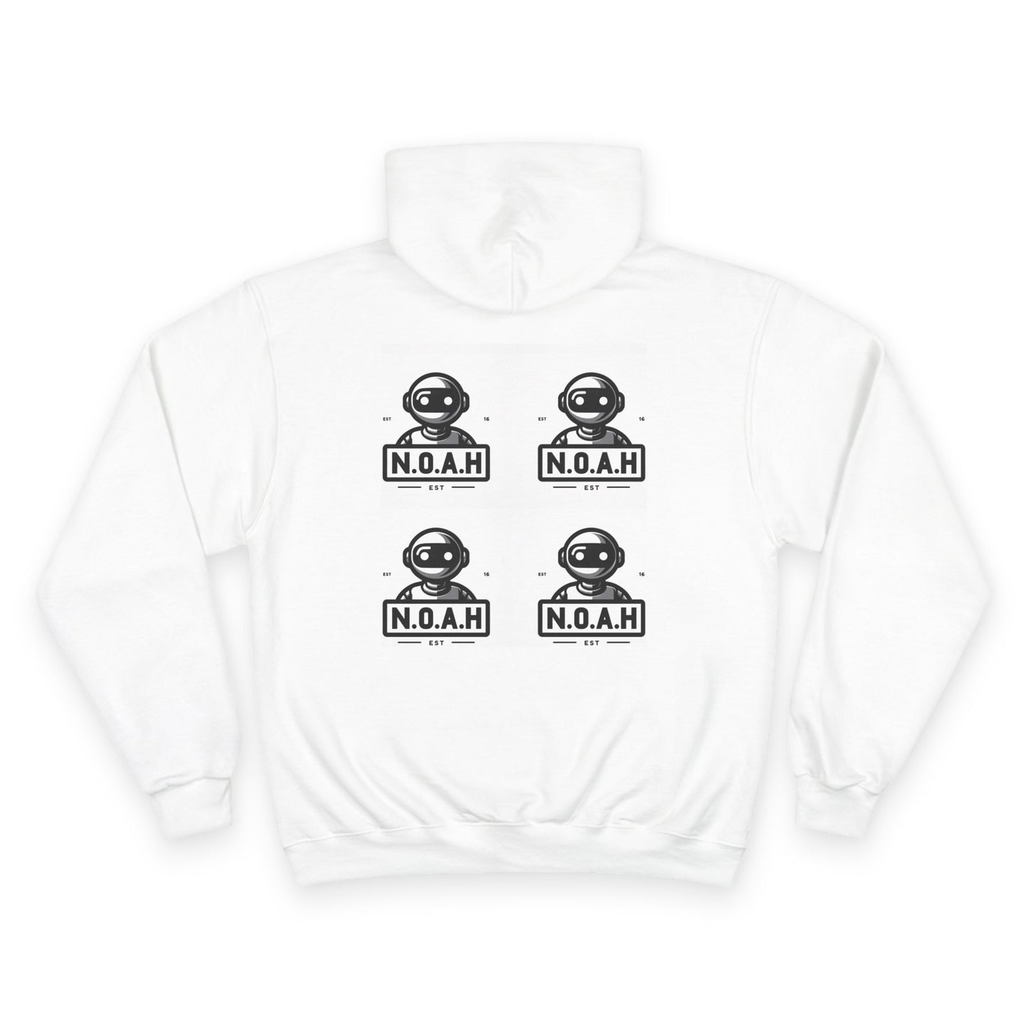 N.O.A.H™ Robot Head Hoodie — Vintage Space Logo Champion Pullover