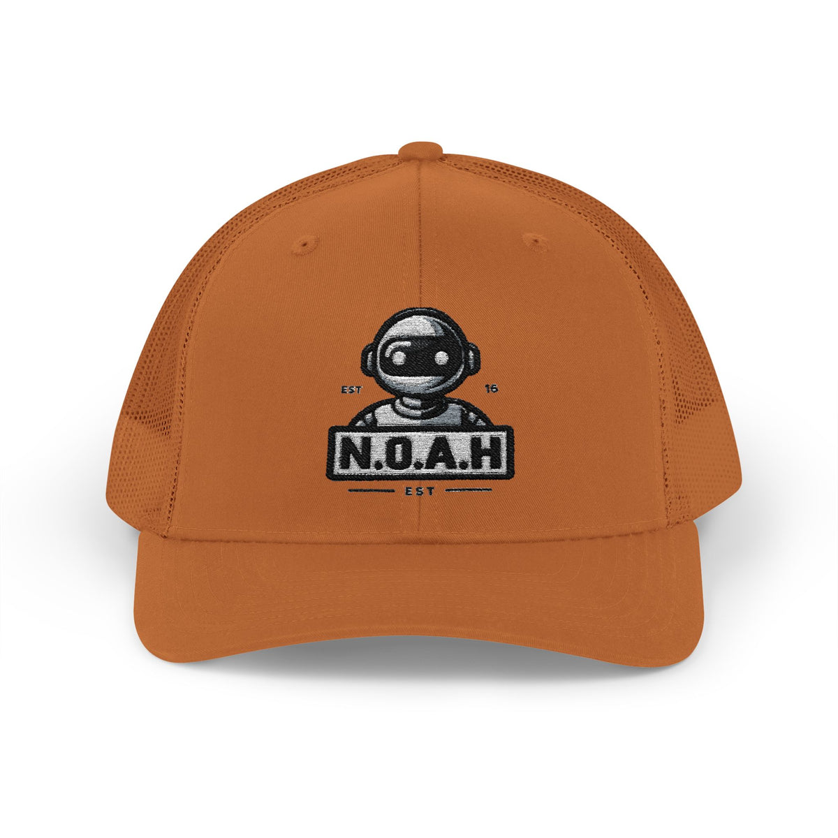 N.O.A.H™ Trucker Cap — Retro Robot 'NOAH' Embroidered Snapback