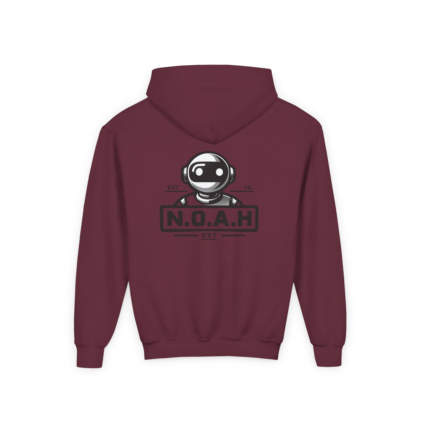 Youth Hoodie - Nation of All Humans™ (N.O.A.H™)" Graphic Astronaut Logo Hoodie