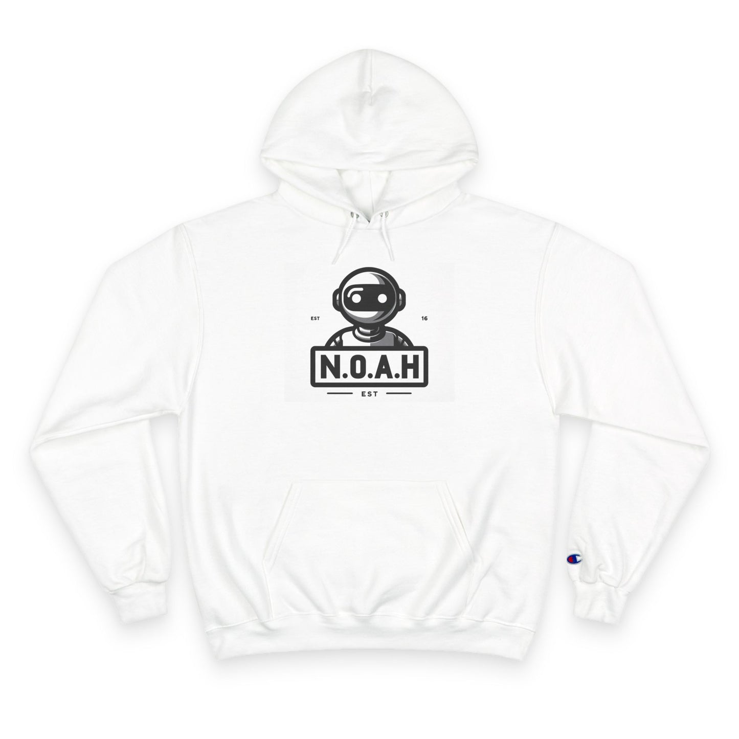 N.O.A.H™ Robot Head Hoodie — Vintage Space Logo Champion Pullover