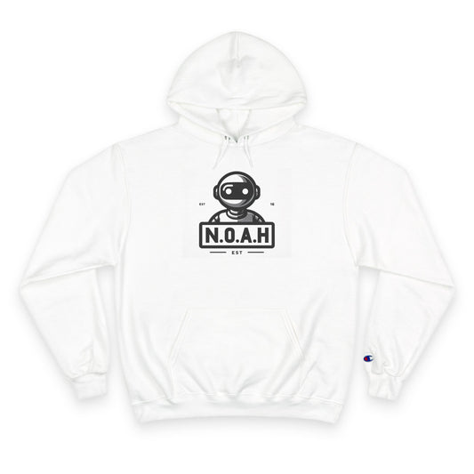 N.O.A.H™ Robot Head Hoodie — Vintage Space Logo Champion Pullover
