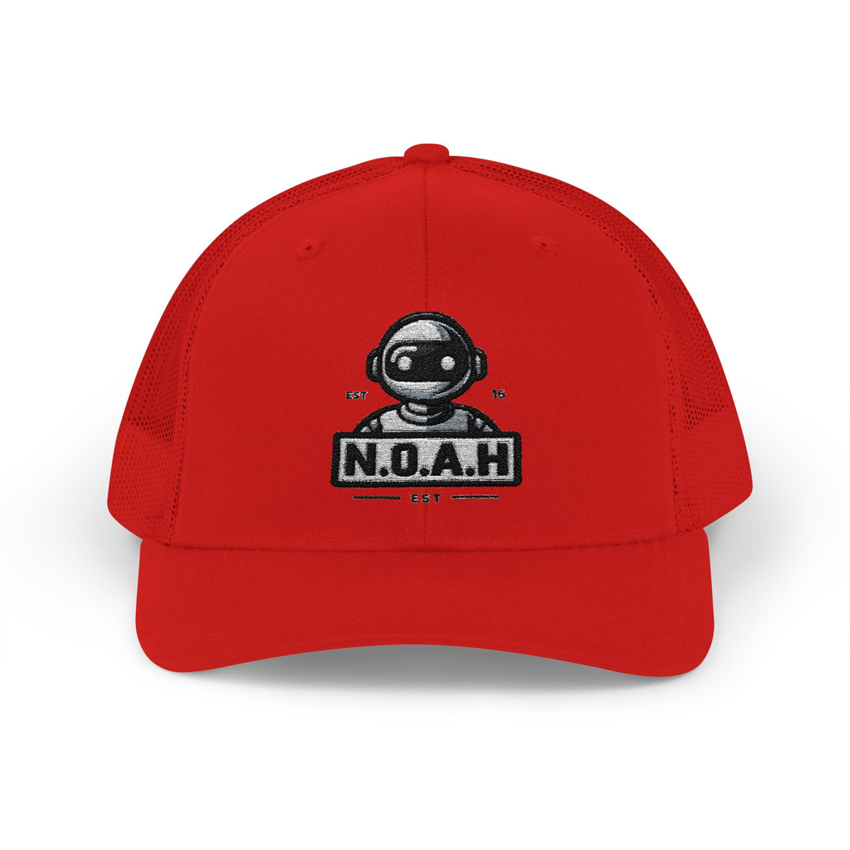 N.O.A.H™ Trucker Cap — Retro Robot 'NOAH' Embroidered Snapback