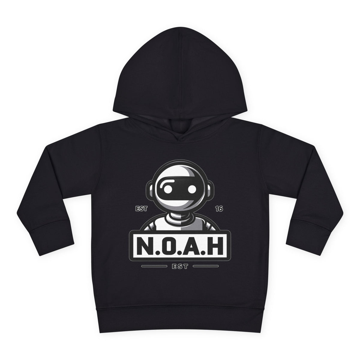 N.O.A.H™ Robot Kids Hoodie — Toddler Pullover with Logo front & Back 'Nation of All Humans' Graphic