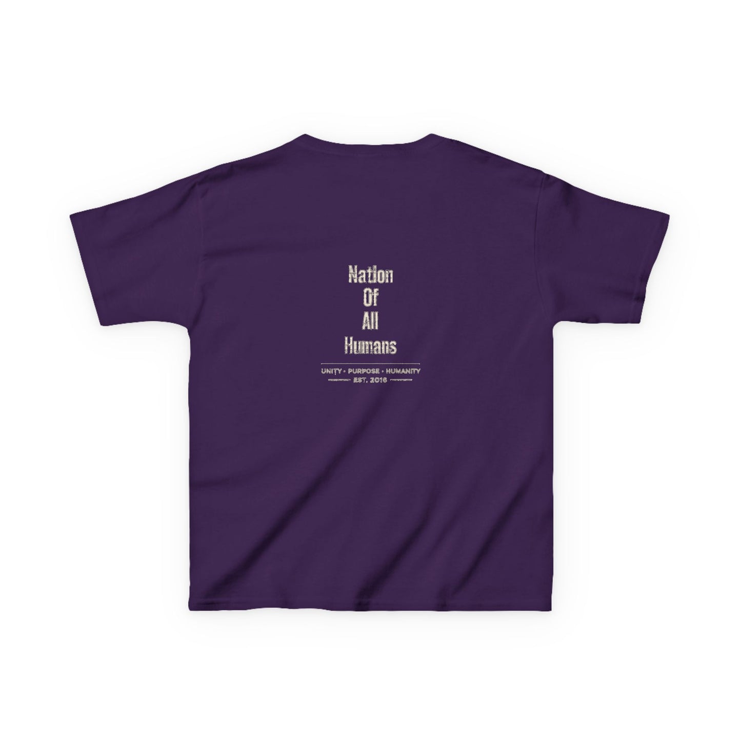 Kids N.O.A.H™ '' FIRST ''Robot Tee — "Nation Of All Humans" Back Print