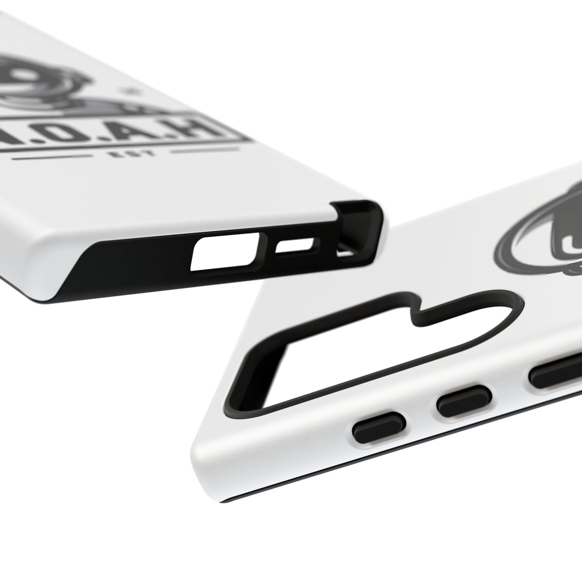 N.O.A.H™ Robot Phone Case — Retro Monochrome Tech Logo Protective Case