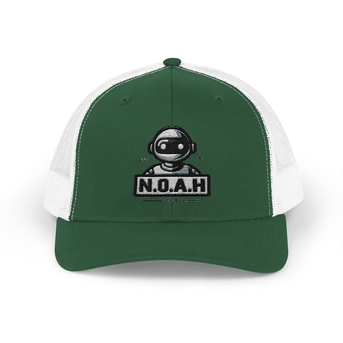 N.O.A.H™ Trucker Cap — Retro Robot 'NOAH' Embroidered Snapback