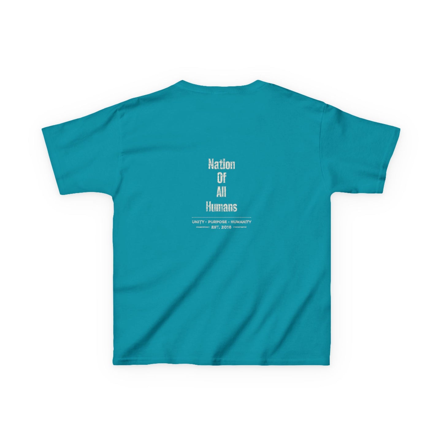 Kids N.O.A.H™ '' FIRST ''Robot Tee — "Nation Of All Humans" Back Print