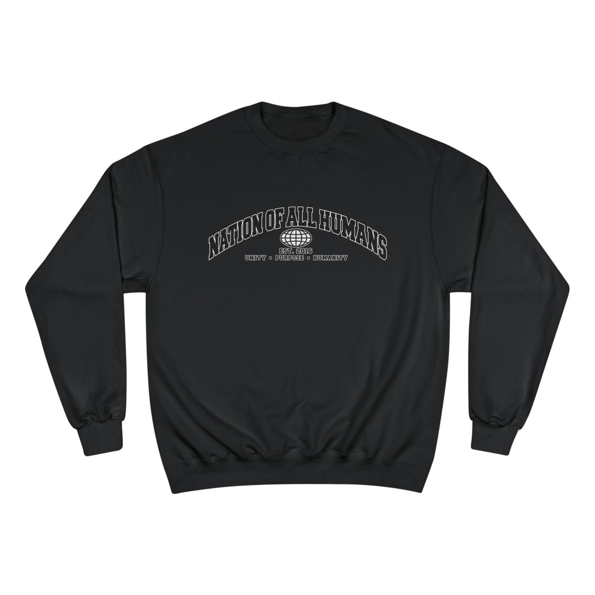 Nation of All Humans™ Champion Sweatshirt — Graphic Crewneck