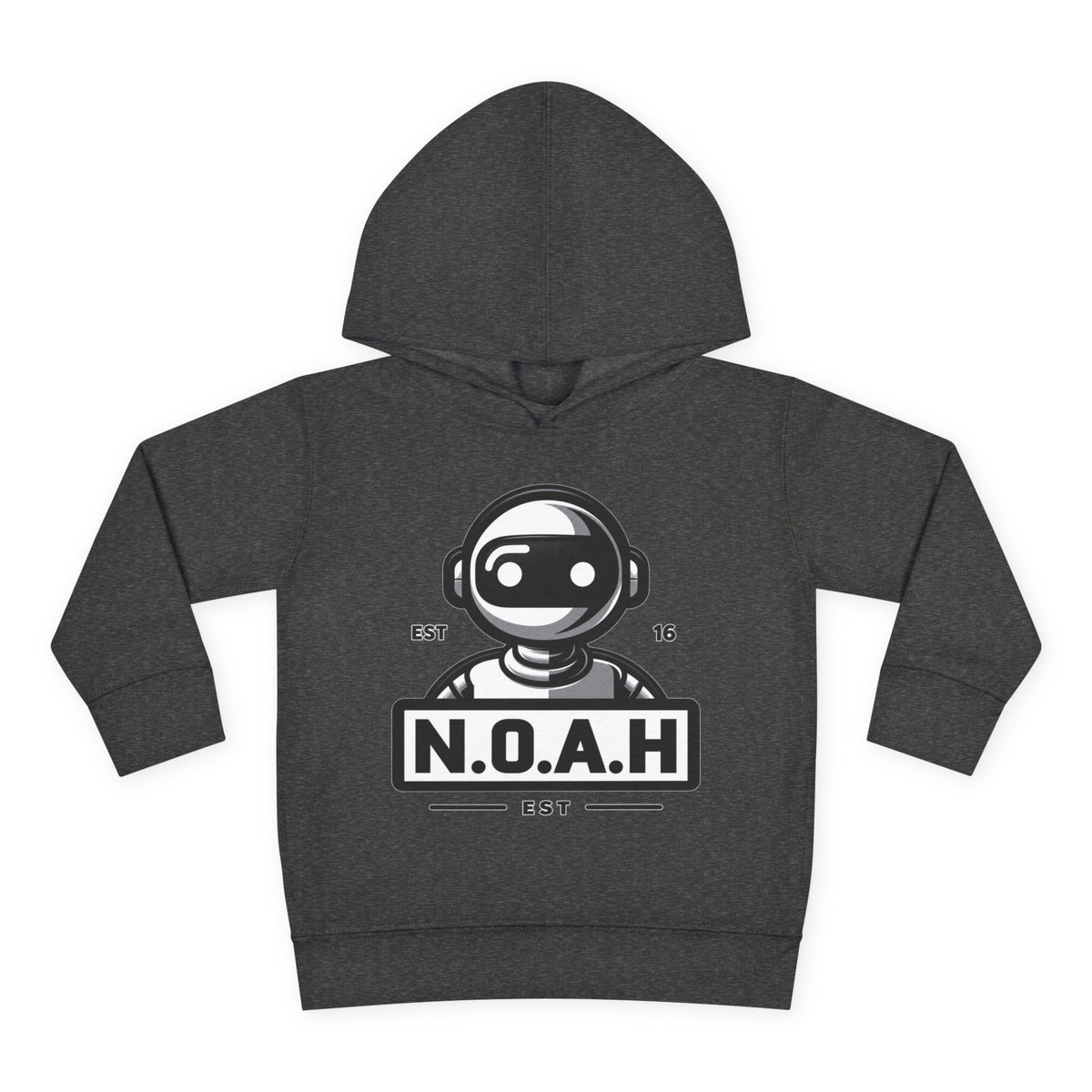 N.O.A.H™ Robot Kids Hoodie — Toddler Pullover with Logo front & Back 'Nation of All Humans' Graphic