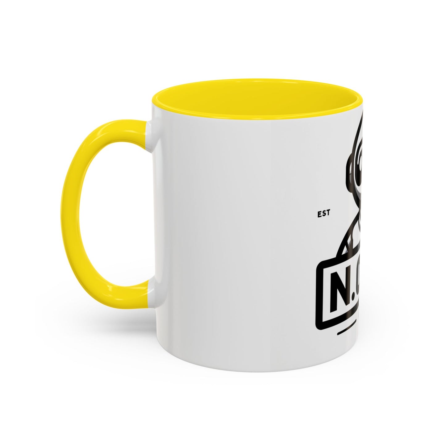 N.O.A.H™ Robot Accent Coffee Mug — Personalized Name Coffee Cup (11/15oz)
