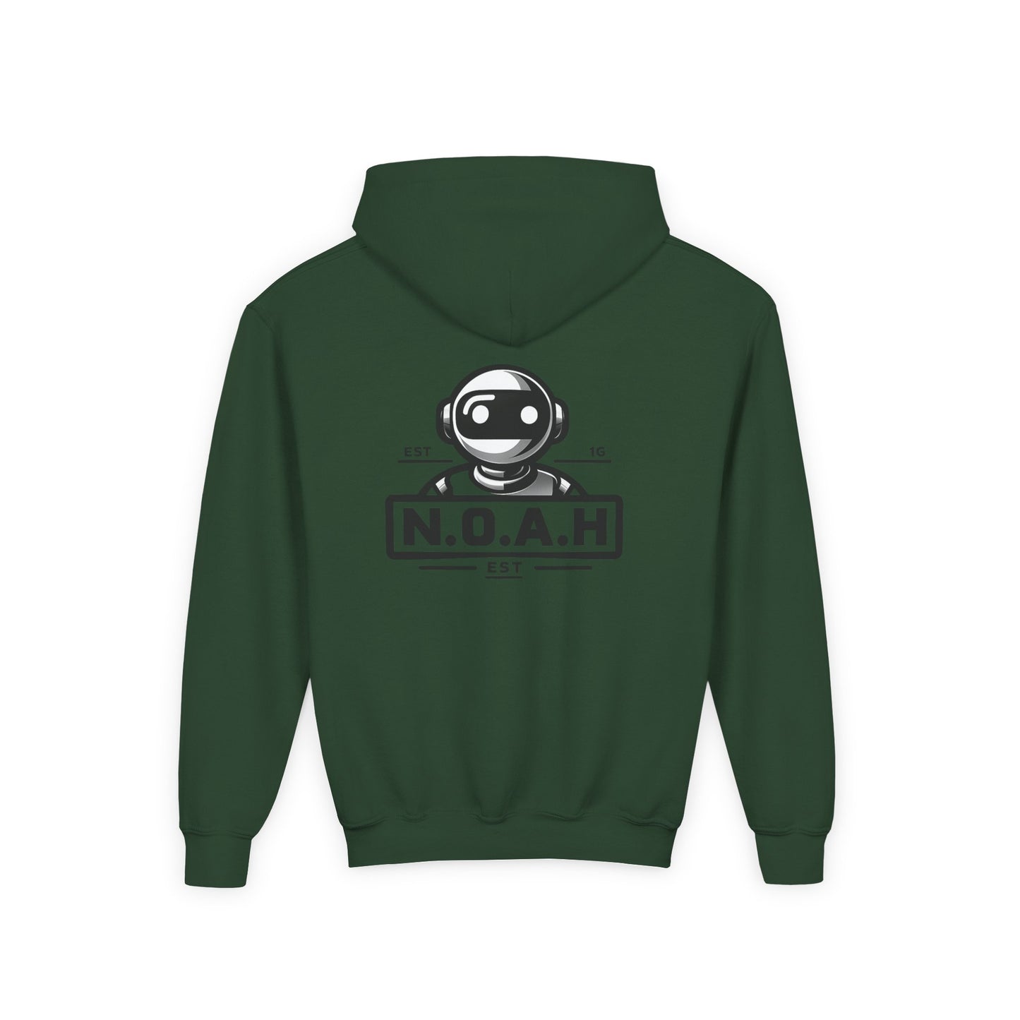 Youth Hoodie - Nation of All Humans™ (N.O.A.H™)" Graphic Astronaut Logo Hoodie