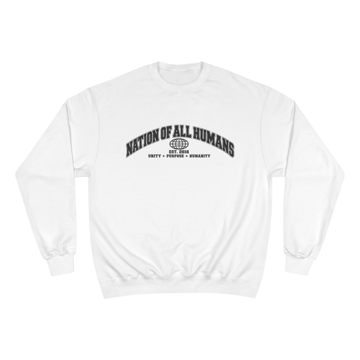 Nation of All Humans™ Champion Sweatshirt — Graphic Crewneck