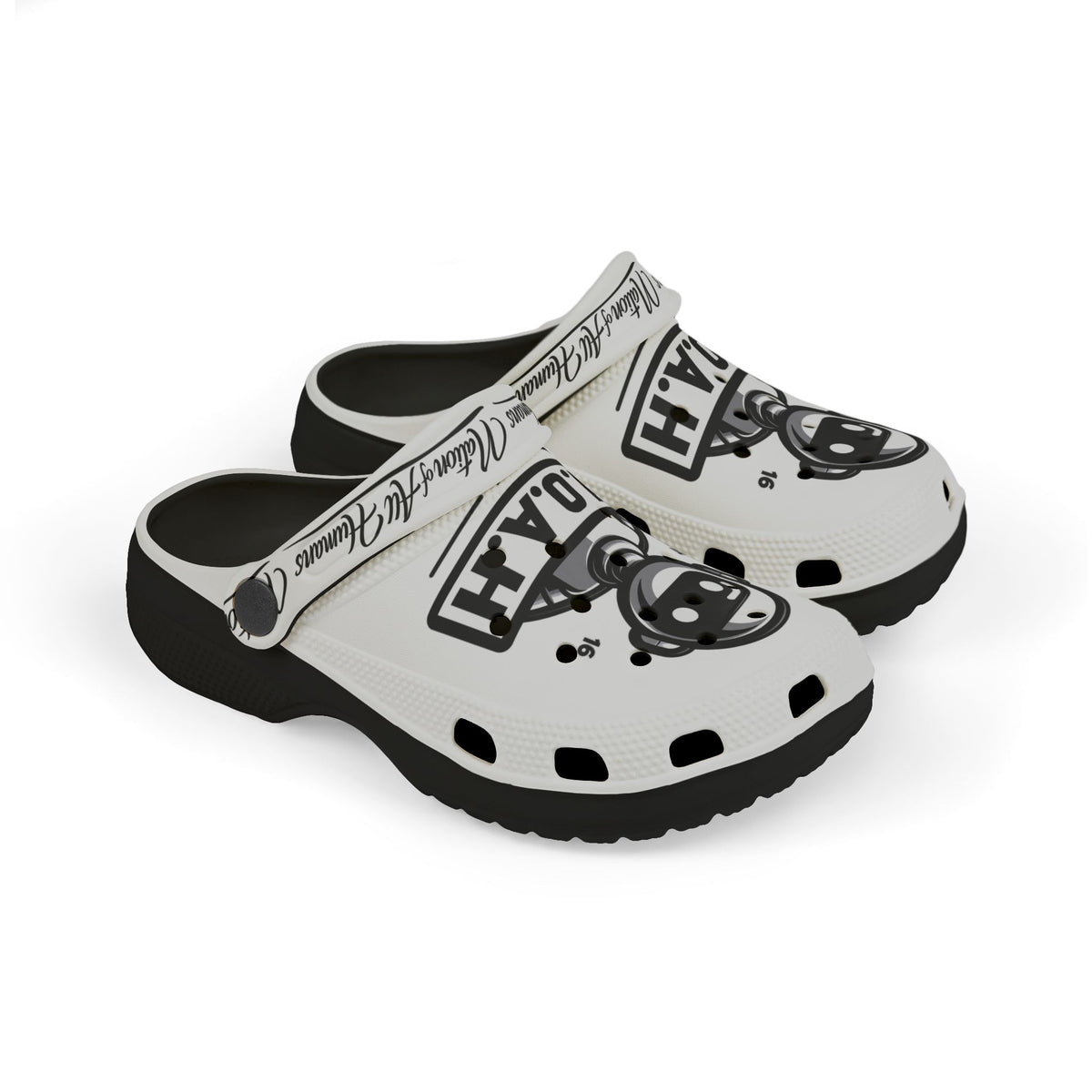 Kids Graphic Clogs —N.O.A.H™  Robot Logo EVA Foam Slip-Ons