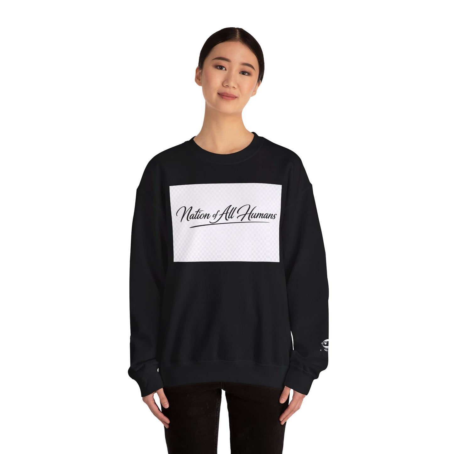 Nation of All Humans™ Crewneck Sweatshirt – N.O.A.H™ Unity Graphic Pullover