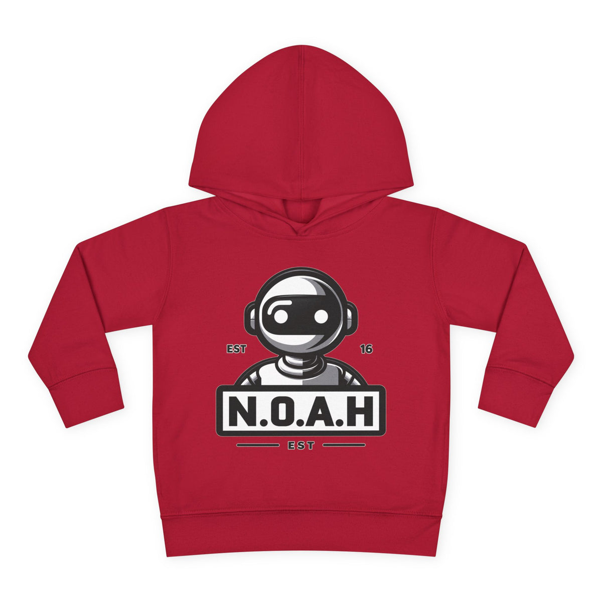 N.O.A.H™ Robot Kids Hoodie — Toddler Pullover with Logo front & Back 'Nation of All Humans' Graphic