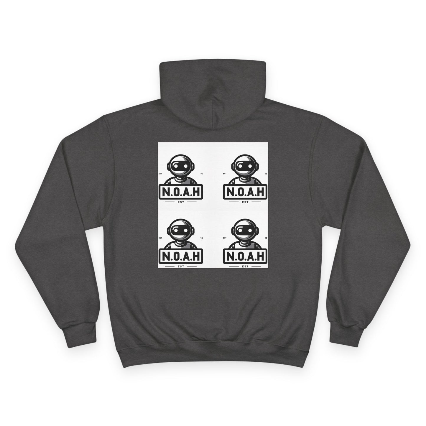 N.O.A.H™ Robot Head Hoodie — Vintage Space Logo Champion Pullover