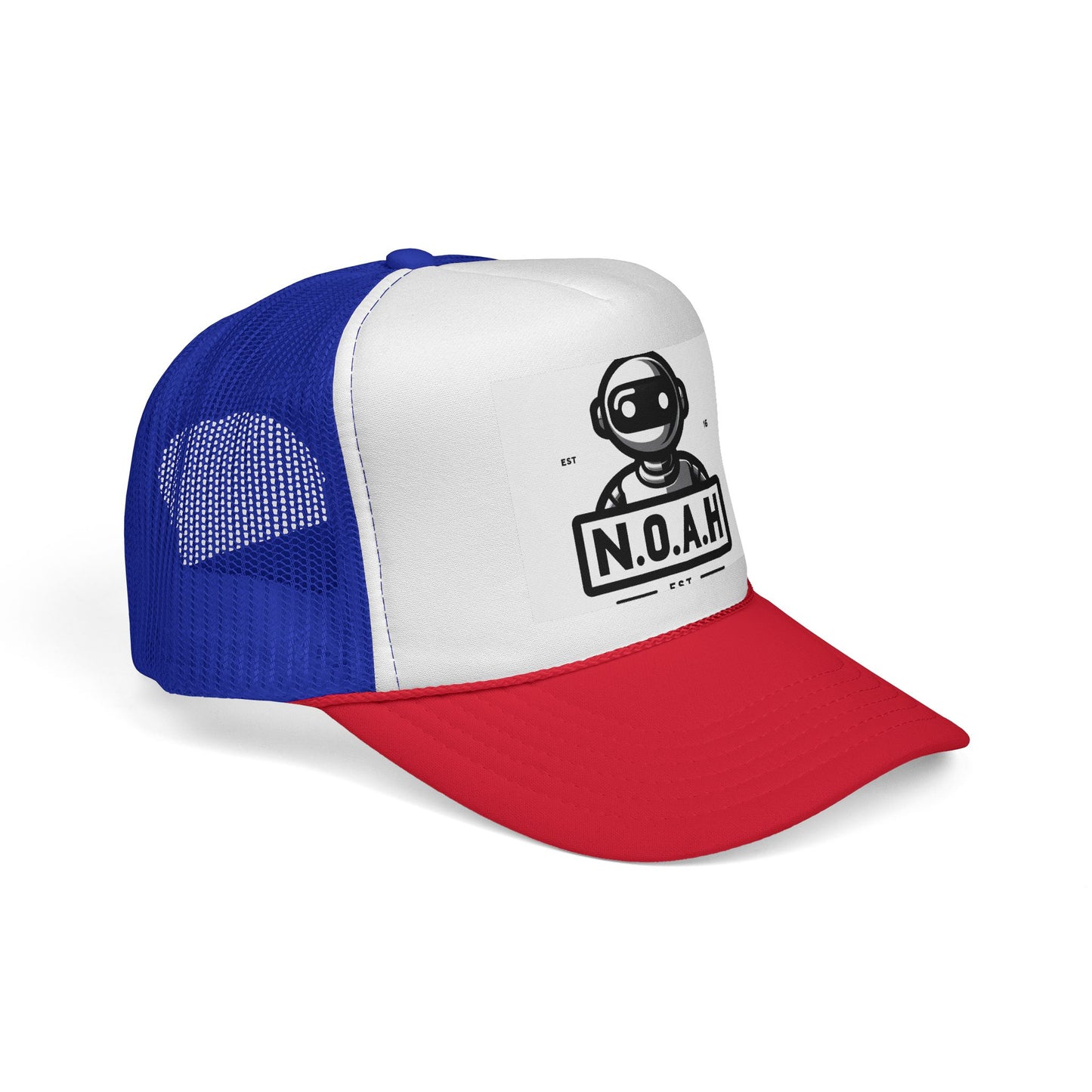 N.O.A.H™ Robot head Logo Trucker Cap — Retro Space Pilot Mesh Hat