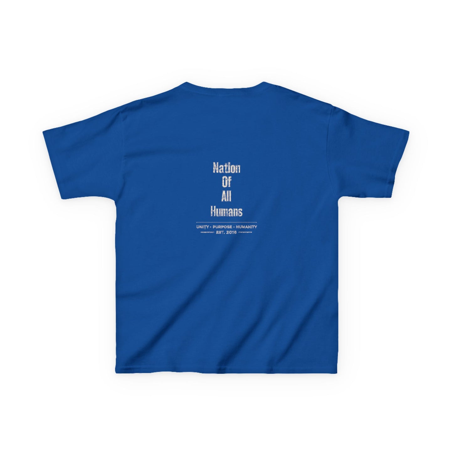 Kids N.O.A.H™ '' FIRST ''Robot Tee — "Nation Of All Humans" Back Print