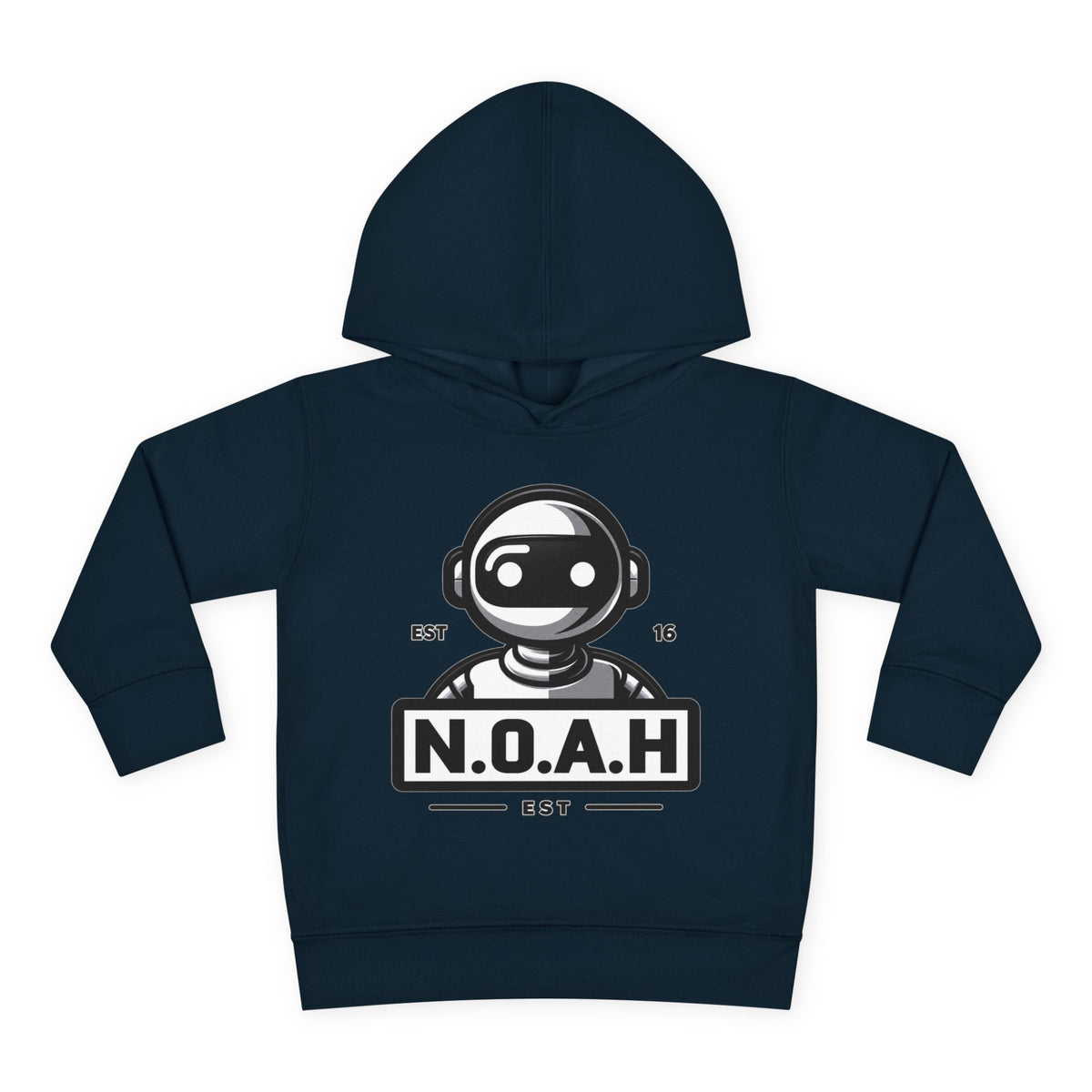 N.O.A.H™ Robot Kids Hoodie — Toddler Pullover with Logo front & Back 'Nation of All Humans' Graphic