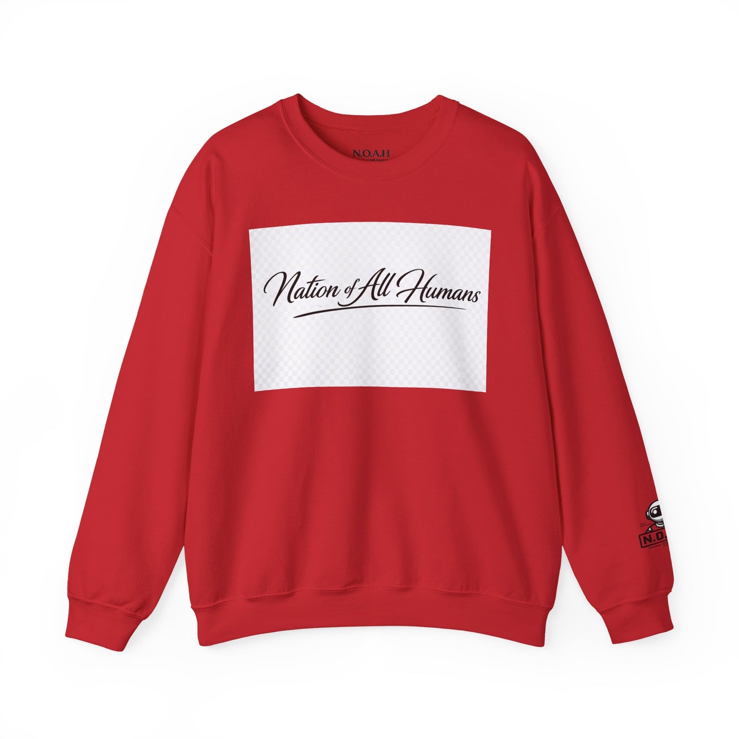 Nation of All Humans™ Crewneck Sweatshirt – N.O.A.H™ Unity Graphic Pullover