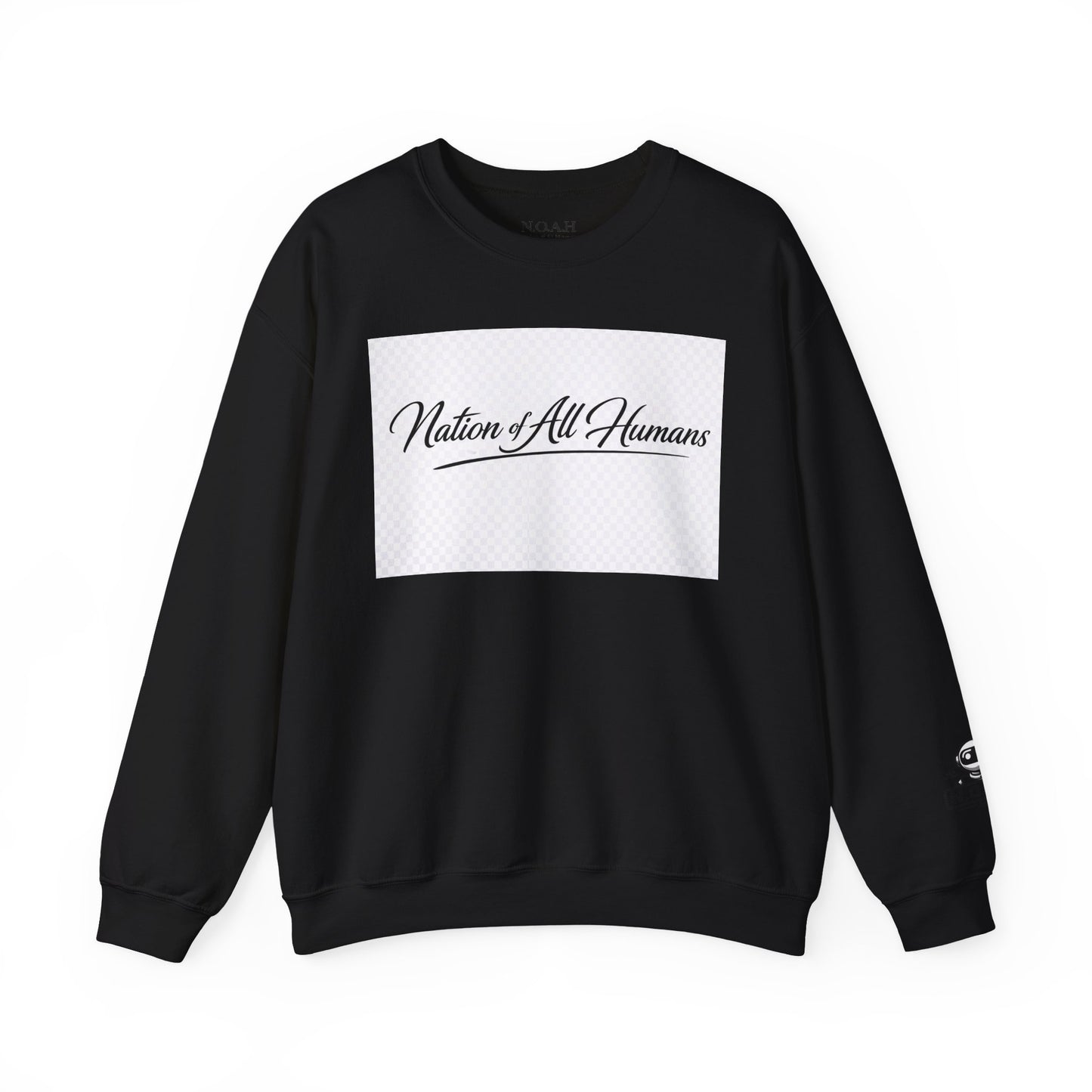 Nation of All Humans™ Crewneck Sweatshirt – N.O.A.H™ Unity Graphic Pullover