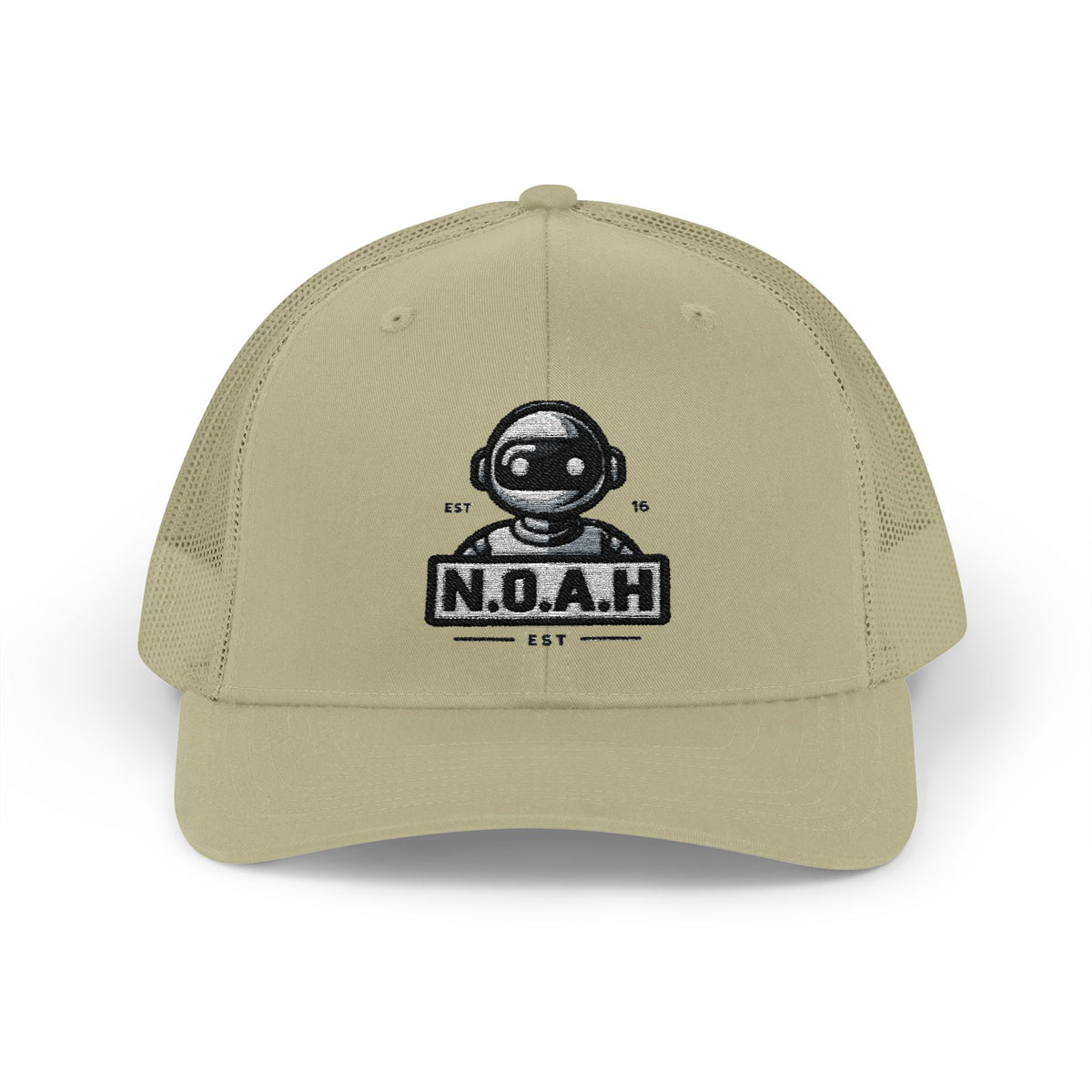 N.O.A.H™ Trucker Cap — Retro Robot 'NOAH' Embroidered Snapback