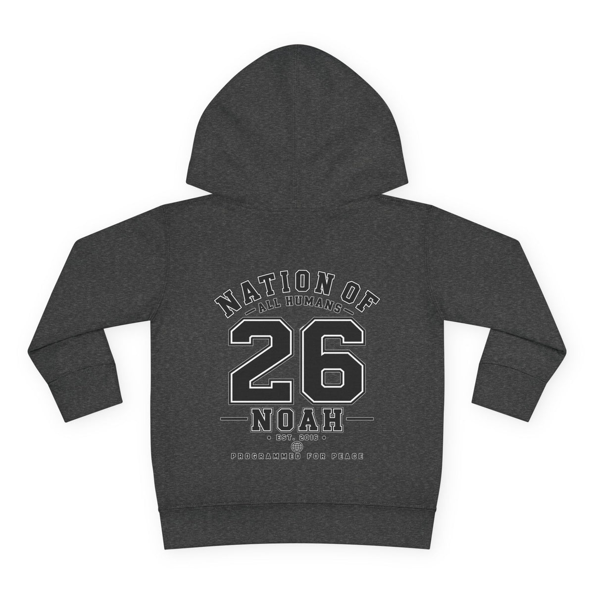 N.O.A.H™ Robot Kids Hoodie — Toddler Pullover with Logo front & Back 'Nation of All Humans' Graphic